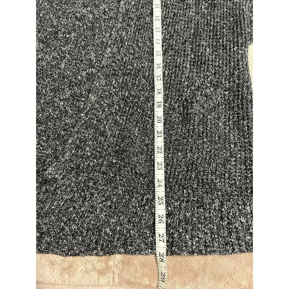 American Eagle Open Front Cardigan Sweater Size XS/Small Gray White Pockets Cozy - Picture 4 of 7